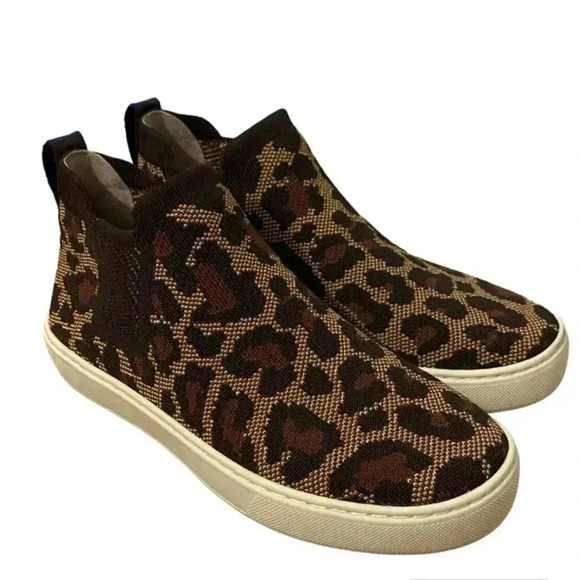 Rothy's The Chelsea Wildcat Pull On Knit Fabric High Top Sneaker - Picture 1 of 12